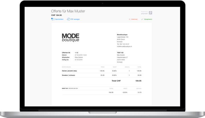 Faturas e cotações