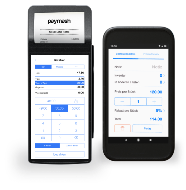 Card payment, cash register and printer in one