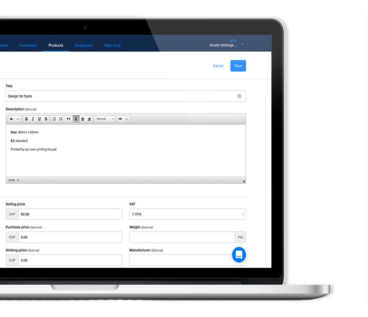 gestionar servicios y productos en línea